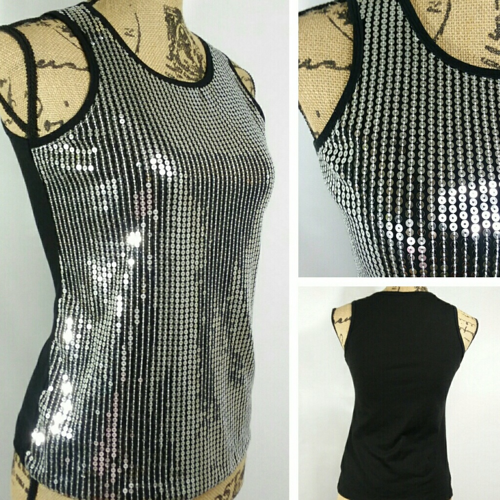 Black Sequined Tank